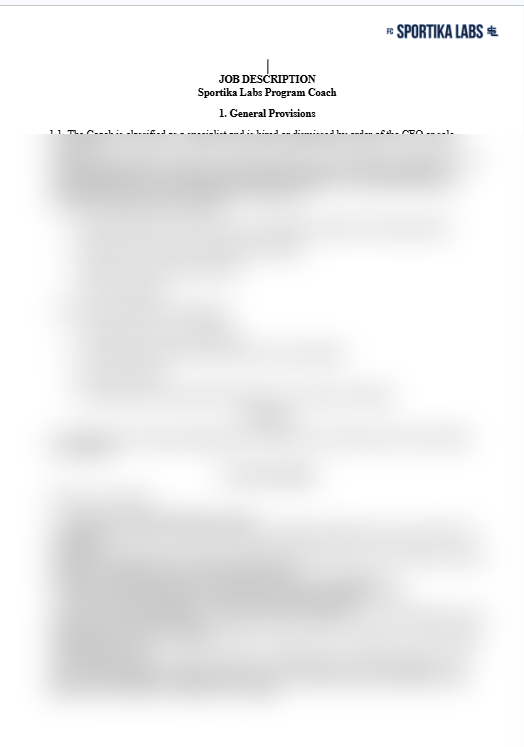 Coach vacancy posting and structured applicant pipeline