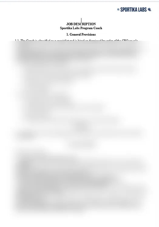 Coach vacancy posting and structured applicant pipeline