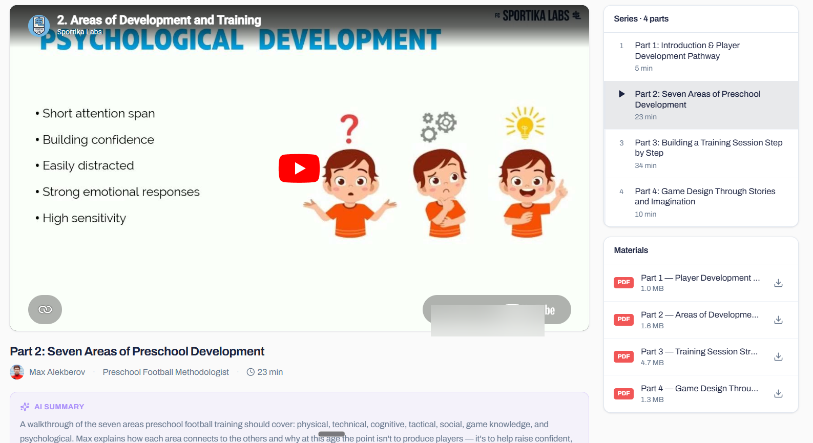 Preschool coach onboarding video series