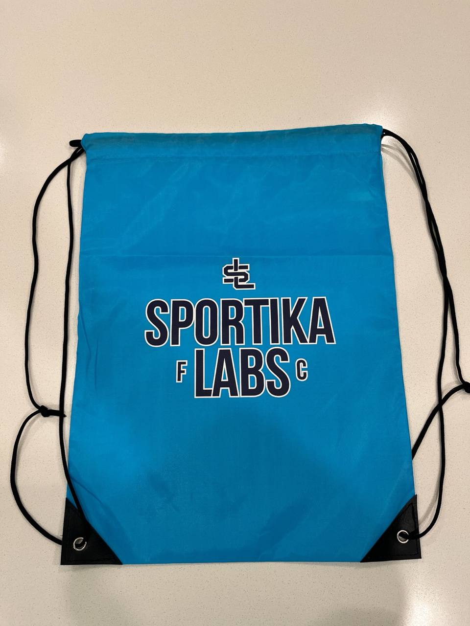 Sportika Labs branded drawstring backpack