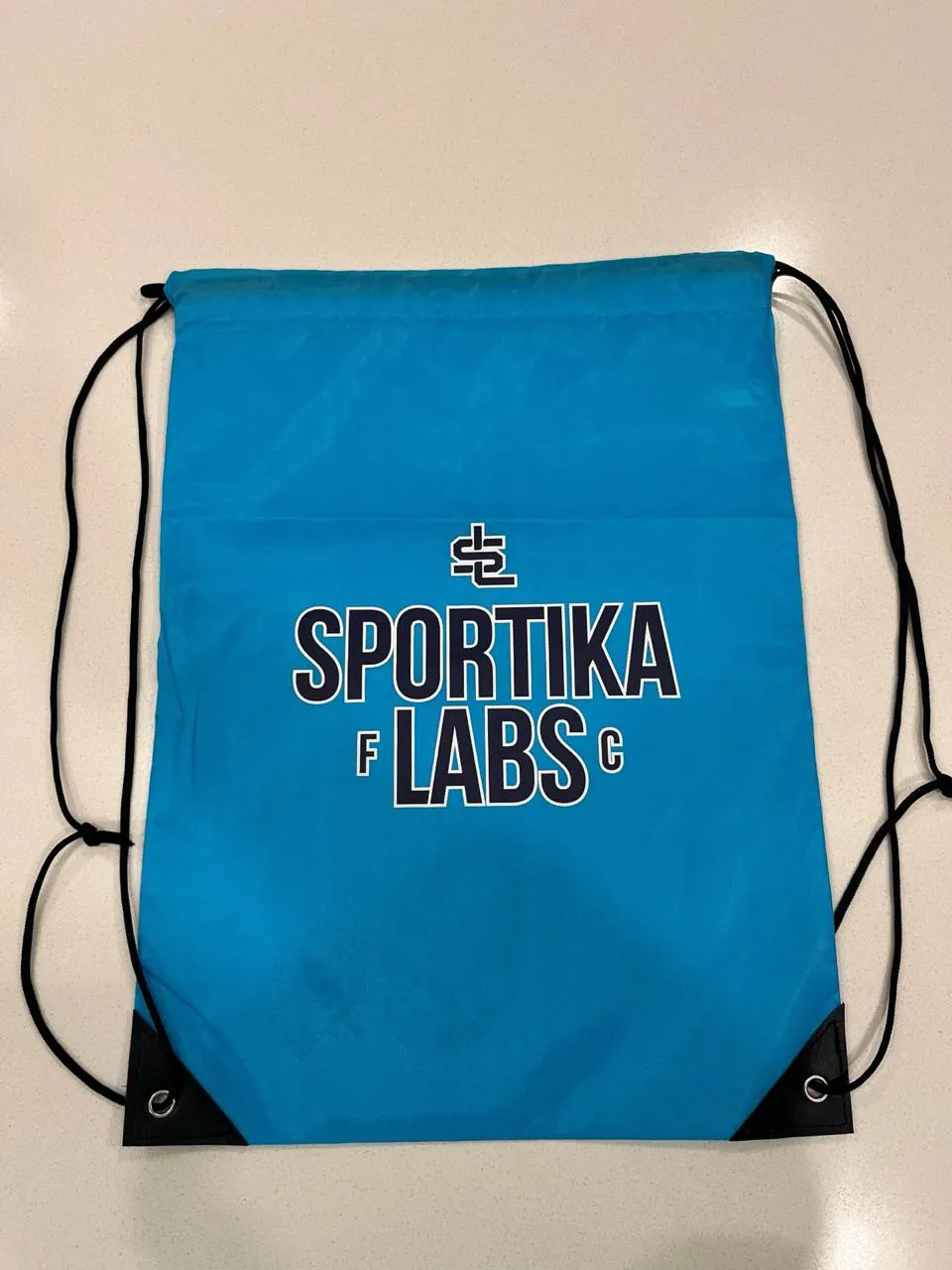 Sportika Labs branded drawstring backpack